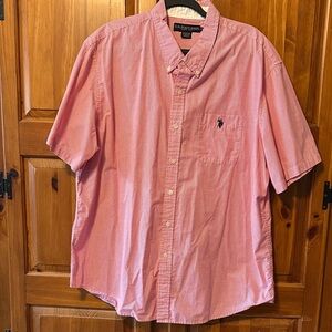 US Polo Men's red Button Down Shirt 2X
